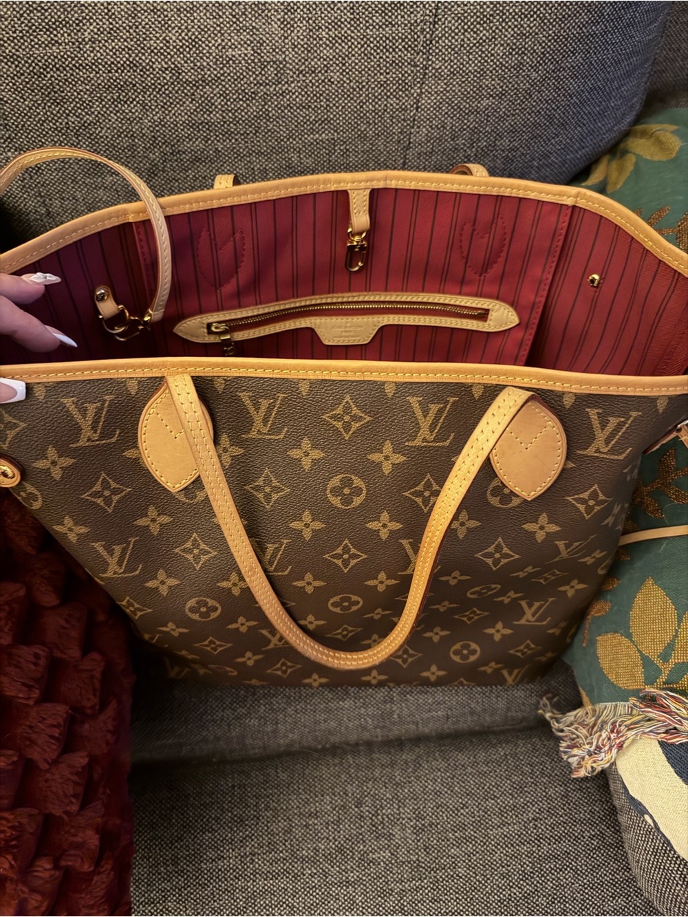 Louis Vuitton Monogram Neverfull MM with (Hot Pink)Lining New 2025 microchipped - Picture 2 of 10